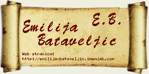 Emilija Bataveljić vizit kartica